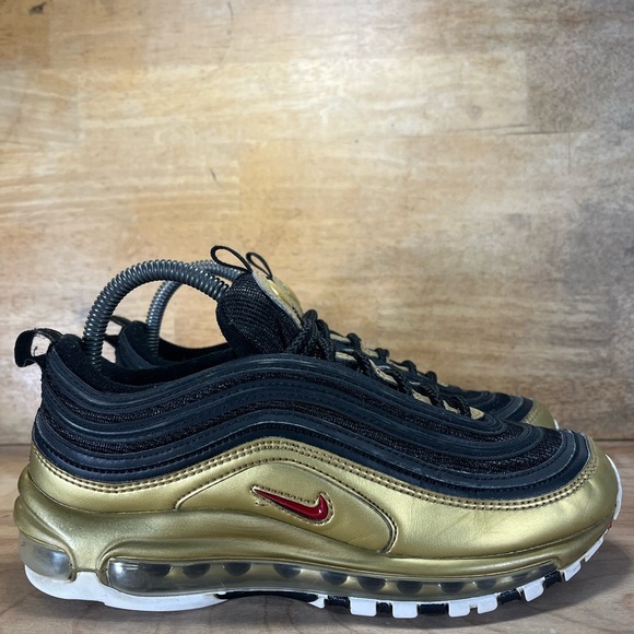 Nike Shoes - Nike Air Max 97 QS B-Sides RETRO Womens Size 7.5 Shoes Sneakers Metallic Gold